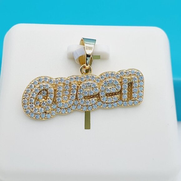 "14K Gold Plated 925 Silver Queen CZ Beautiful Pendant for Women, 1USPAR… - Picture 11 of 11